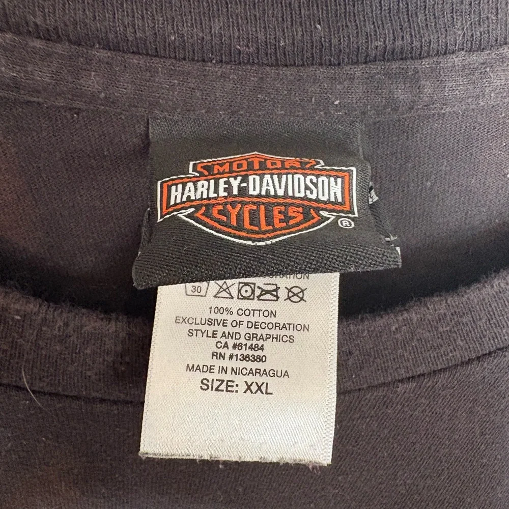 Vintage T-Shirt Harley Davidson Water Tower Pikes Peak TShirt Black 2XL